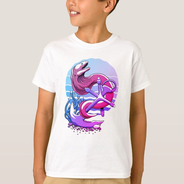 Moray Eel and Anchor T-Shirt (Front)