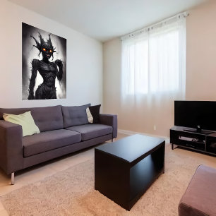 Morbid bizarre monster portrait   AI Art Poster