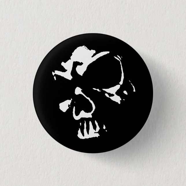 Morbid Skull 3 Cm Round Badge (Front)