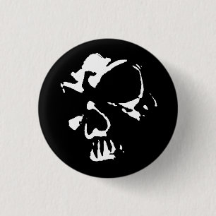 Morbid Skull 3 Cm Round Badge