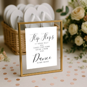 Mordern elegant wedding flip flops wedding sign