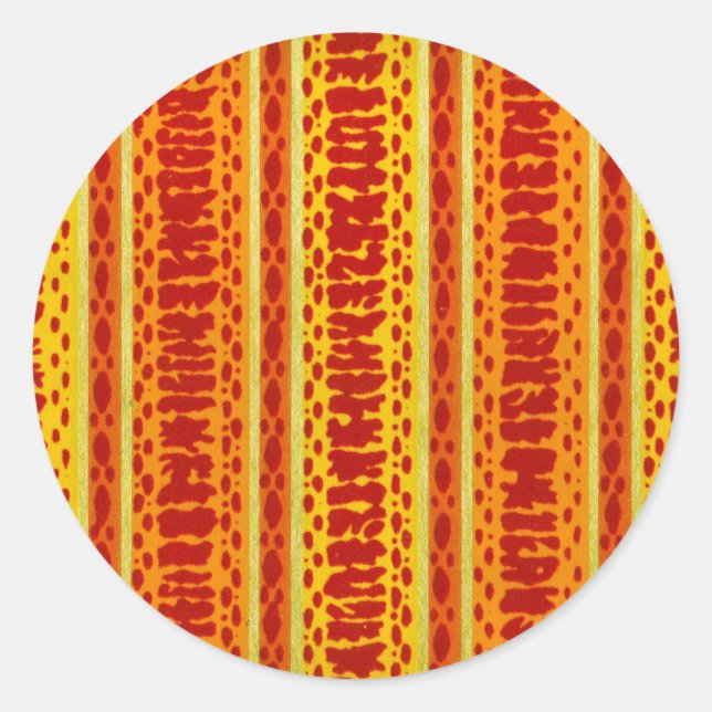 More 1960's Wallpaper 6 Classic Round Sticker (Front)