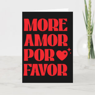 More Amor Por Favour' Retro Love Valentine Aesthet Card