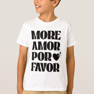 More Amor Por Favour Retro Love Valentine Aestheti T-Shirt