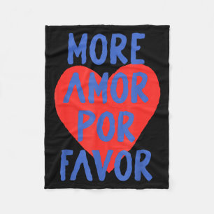 More Amor R Favor Red Heart Cute Spanish Love Quot Fleece Blanket