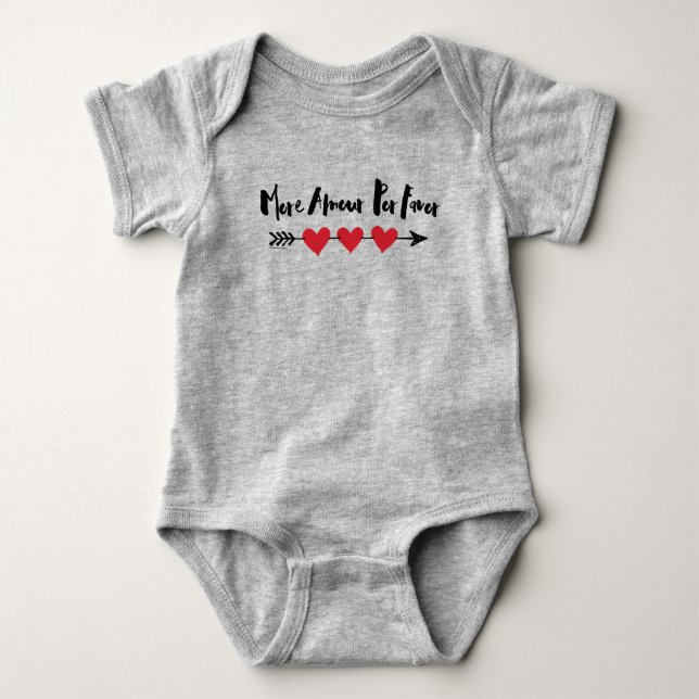 More amour pour favour  baby bodysuit (Front)