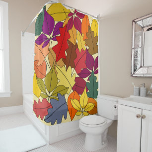 More Autumn Leaves Shower Curtain