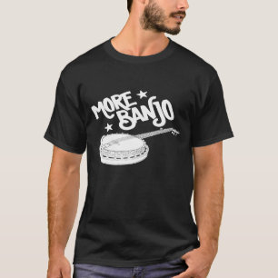 More Banjo  Retro Distressed Banjo Music Graphic T-Shirt