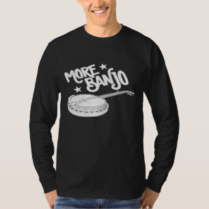 More Banjo  Retro Distressed Banjo Music Graphic T-Shirt