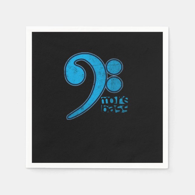 More Bass Clef Note Musical Notes Musicians Music  Napkin (Front)