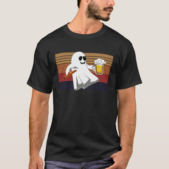 More Boos Please Ghost Beer Halloween Drinking Men T-Shirt (Front)