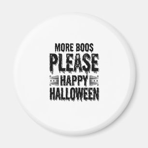 More Boos Please Vintage Halloween Typography Desi Magnet