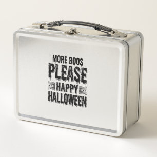 More Boos Please Vintage Halloween Typography Desi Metal Lunch Box