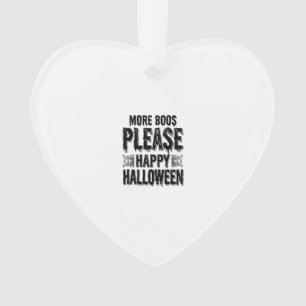More Boos Please Vintage Halloween Typography Desi Ornament