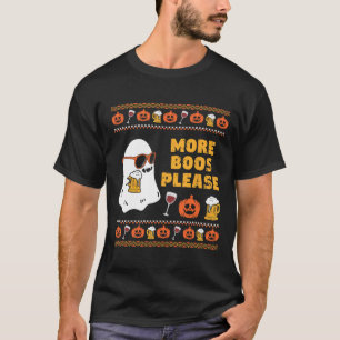 More Boos Please Vintage Retro Ghost Halloween Cos T-Shirt