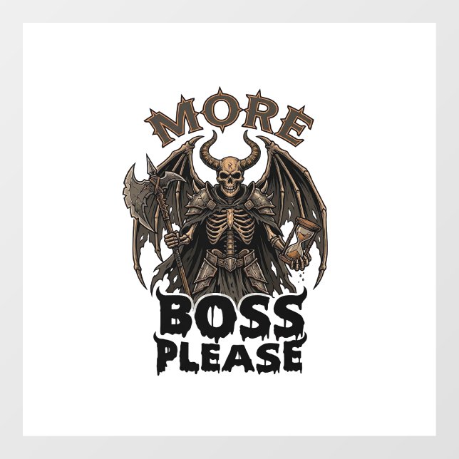 More Boss Please Halloween Demon Skeleton Axe Hour (Sheet)