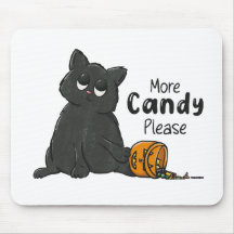 More Candy Please Halloween Black Cat