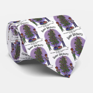 More Cat Christmas Neck Tie