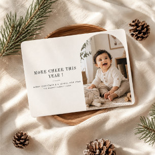 More Cheer This Year Arch Photo Christmas Holiday Card