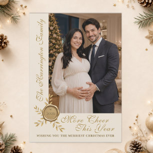 More Cheer This Year Christmas Family Photo Holiday Card