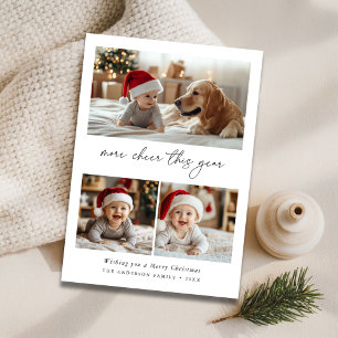 More Cheer This Year Cute Baby Fun Christmas Photo Holiday Card