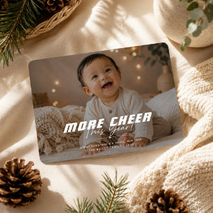 More Cheer This Year Full Photo Christmas Holiday Card