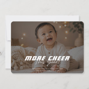 More Cheer This Year Full Photo Christmas Holiday Card