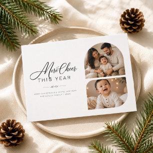 More Cheer This Year Horizontal Photo Christmas Holiday Card