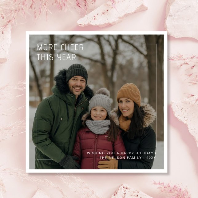 More Cheer This Year Modern Family Christmas Holiday Card (Creator Uploaded)