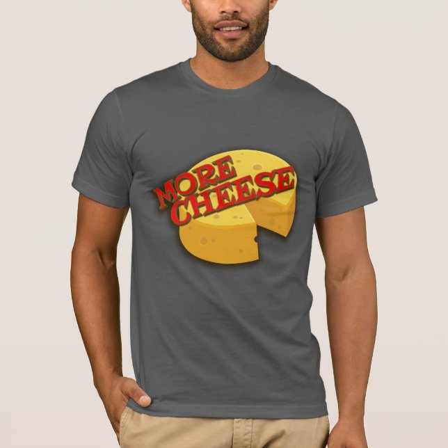 More cheese cheesy holed round graphic slogan tee (Front)
