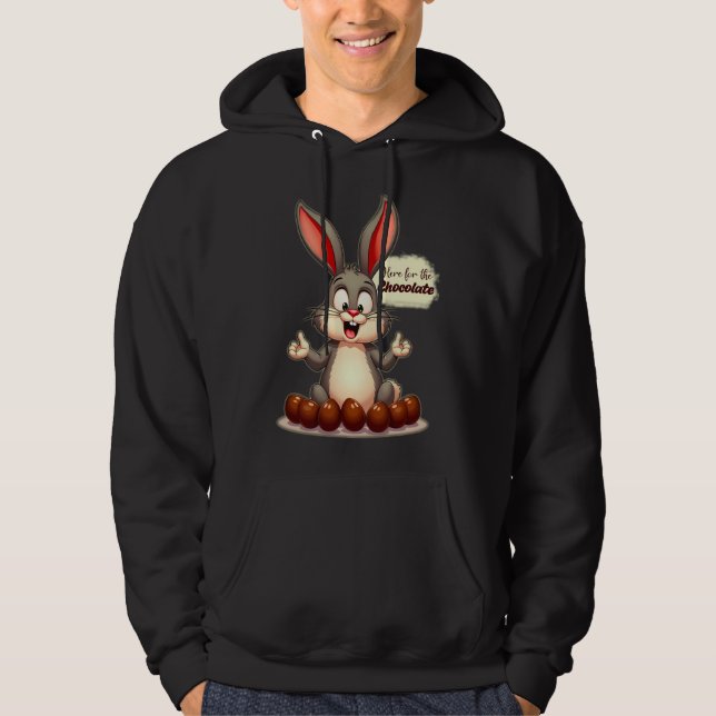 More Chocolate – Funny Easter Bunny - moletom Hoodie (Front)