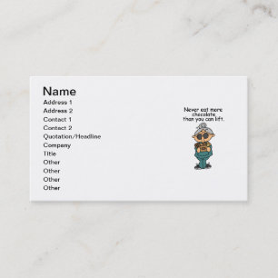 More Chocolate Humour Business Card