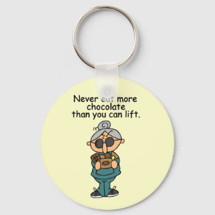More Chocolate Humour Key Ring