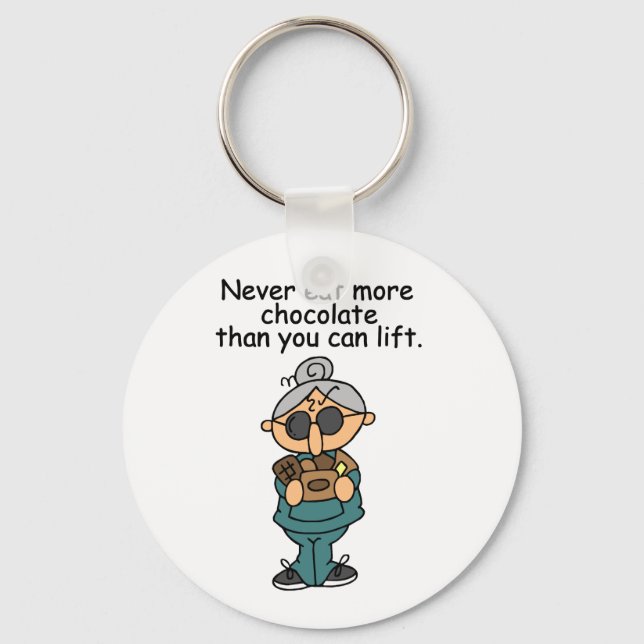 More Chocolate Humour Key Ring (Front)