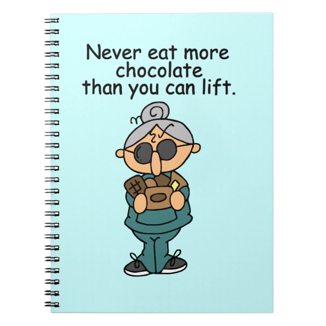 More Chocolate Humour Spiral Notebook (Front)
