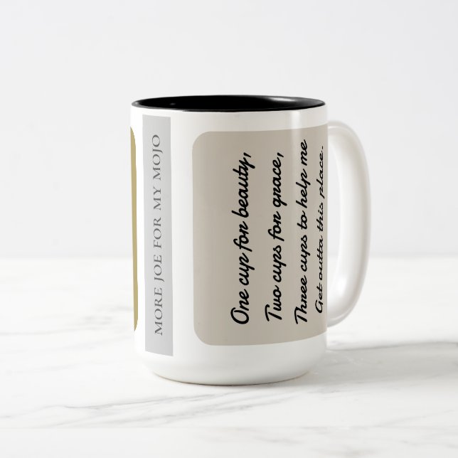 More Coffee Mojo Mug with Wakeup Quote (Front Right)