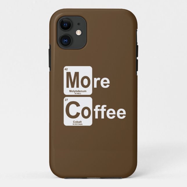 More Coffee Periodic Table Case-Mate iPhone Case (Back)
