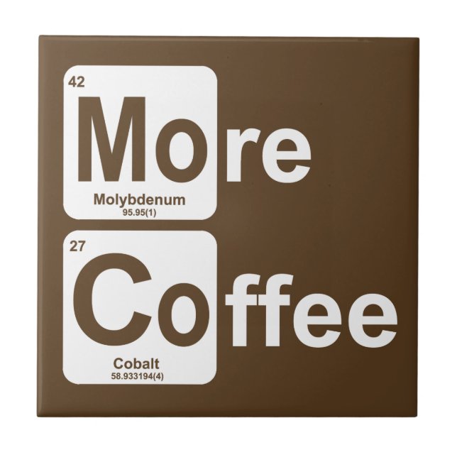 More Coffee Periodic Table Tile (Front)