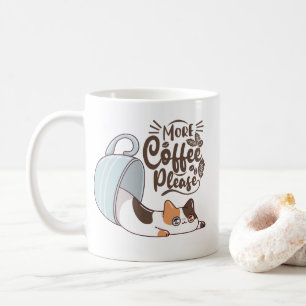 More Coffee Please Cat Mug Cute Coffee Lover Kit
