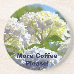 More Coffee Please! sandstone coasters Flowers