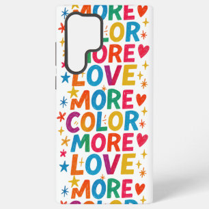 More Colour More Love Playful Rainbow Typography D Samsung Galaxy Case