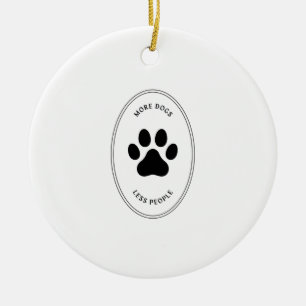 More dogs less people ceramic tree decoration