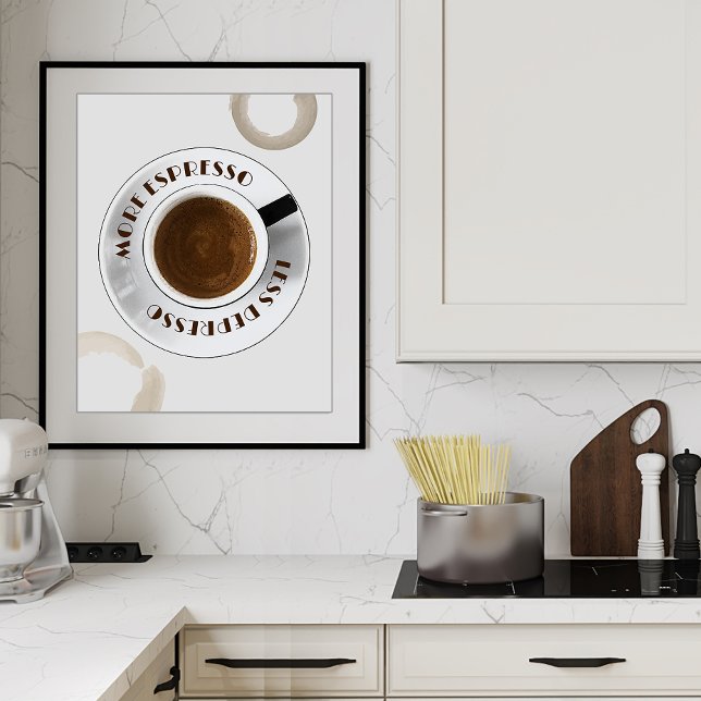 More Espresso Less Depresso Kitchen Poster (Creator Uploaded)