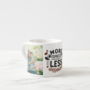 More Espresso Less Depresso personalised 2 photo Cup