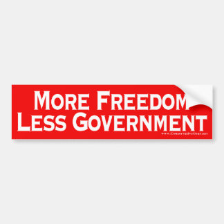 more freedom less government bumper sticker