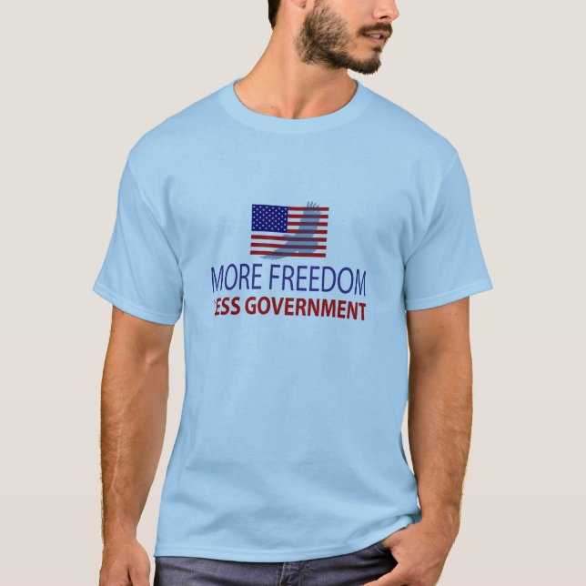 More Freedom Less Government T-Shirt (Front)