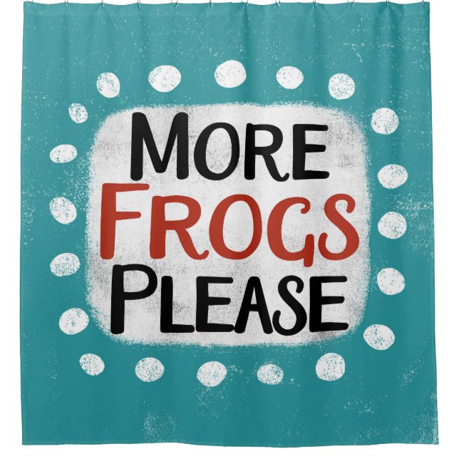 More Frogs Please Shower Curtain (Front)