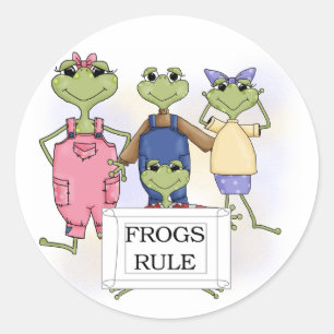 More Frogs Rule Tshirts and Gifts Classic Round Sticker