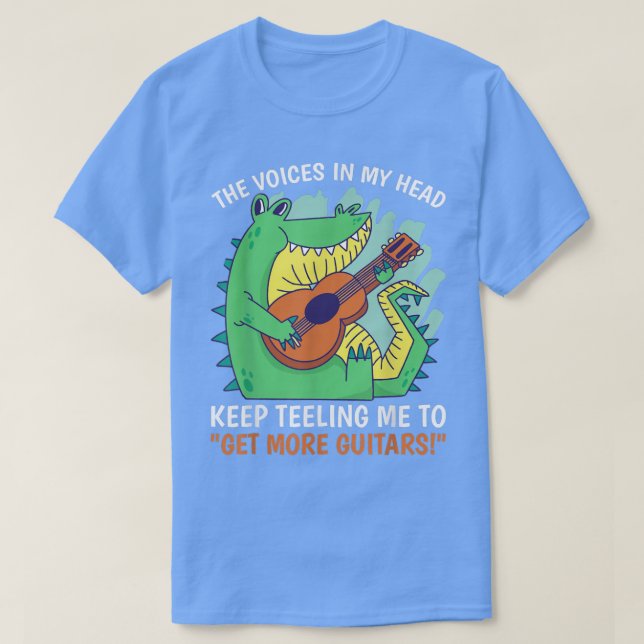 More Guitars with a Dragon for Music  T-Shirt (Design Front)