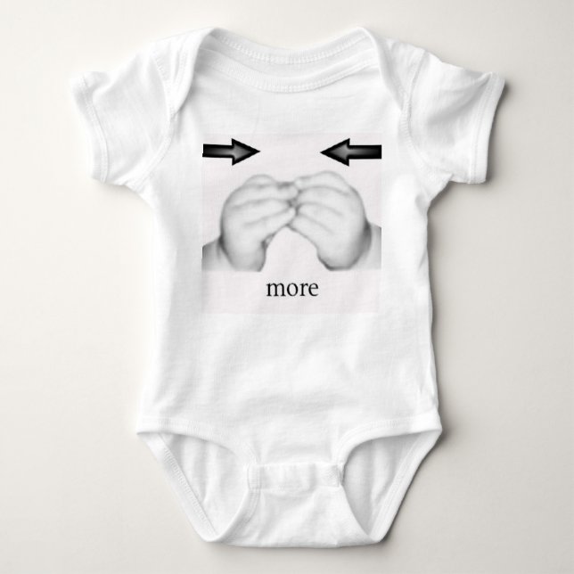 more infant creeper baby sign language (Front)
